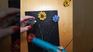 Картина из шишек, цветы из шишек .Простые поделки