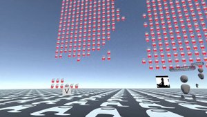 Bad Apple but it's played in VRChat on 1024 among us portals with really bad performance