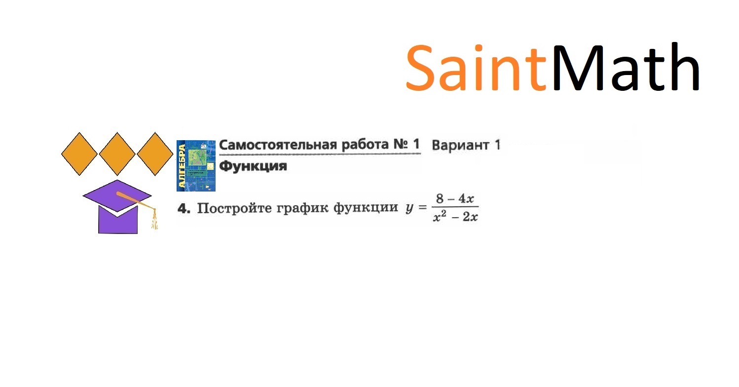 Постройте график функции: у=(8-4х)/(х^2-2x)