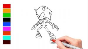 Learn to draw and colour Sonic Boom.
