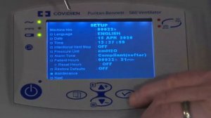 Puritan Bennett™ 560 Ventilator Foundational Education: Setup Menu Video