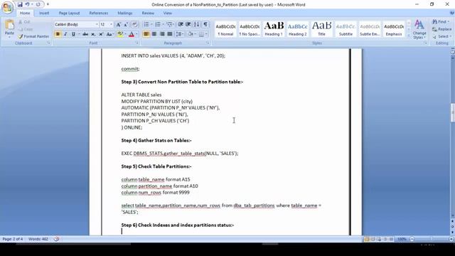 Conversion of a Non-Partitioned to Partitioned Table in Oracle Database 12cR2 смотреть онлайн