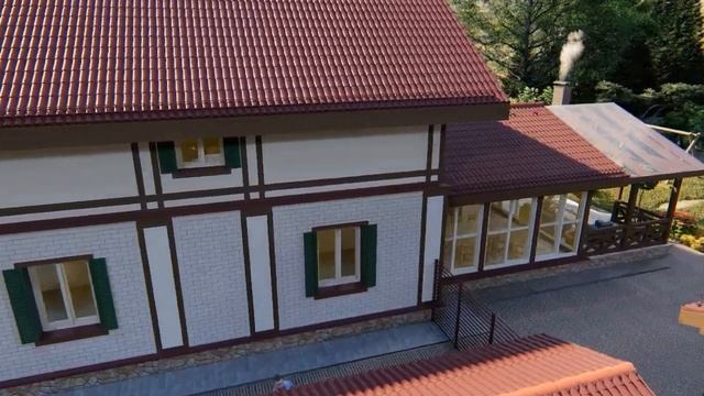 Проект Реконструкции дома в стиле фахверк. Гараж, веранда, Летний домик смотреть онлайн