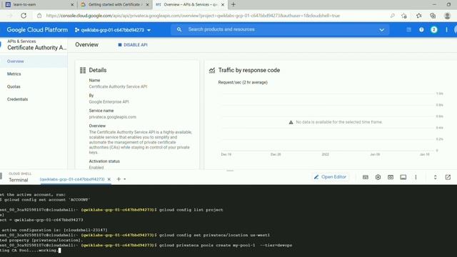 Getting started with Certificate Authority Service:Qwik Start||Google Cloud Learn to Earn Challenge смотреть онлайн