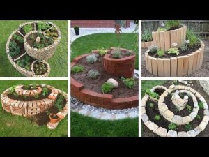 Движение по спирали Клумба оригинальной формы для дачного участка