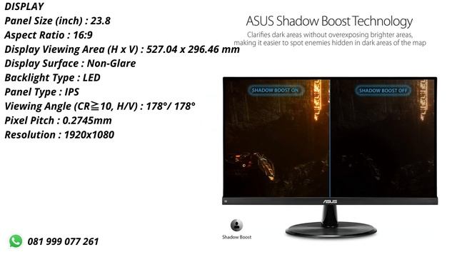 Harga dan Spec Monitor Gaming ASUS VP249QGR 23 8 inch IPS 144Hz 1Ms 90LM03L0 B03110 смотреть онлайн