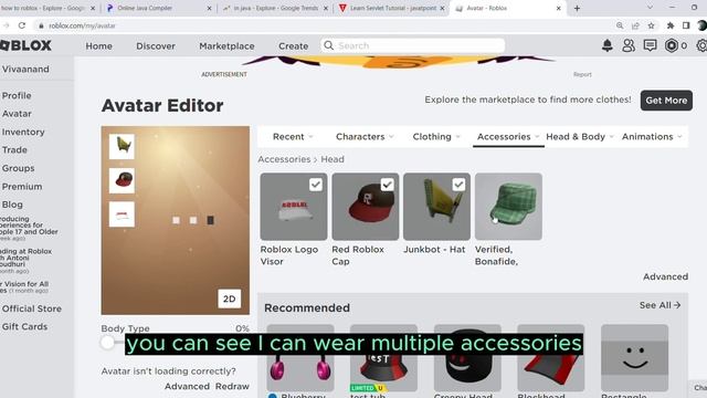 How to add multiple face accessories on avatar in roblox- Equipped multiple accessories roblox смотреть онлайн