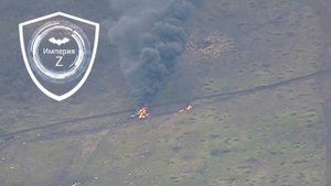 Момент сбития  украинского Ми-8 в районе Работино