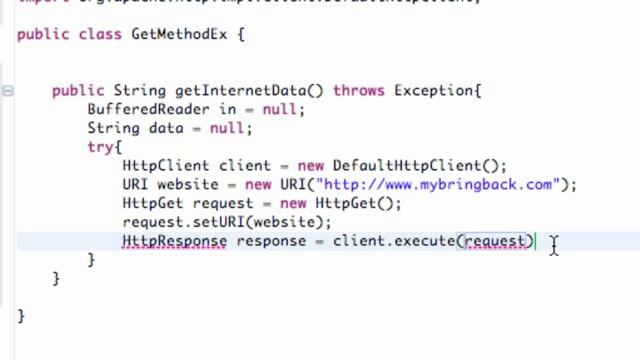 Android Application Development Tutorial   148   Executing HttpGet on a Http Client