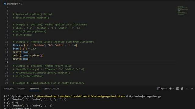 Python Tutorial: Python Dictionary PopItem Method Explained смотреть онлайн