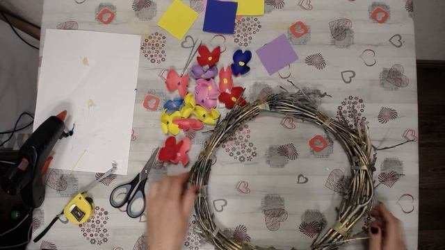 Весенний венок L Декоративный венок L Венок на дверь своими руками