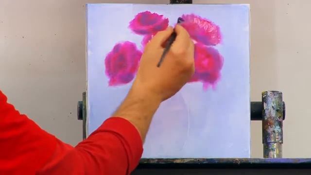 Как начать писать маслом —Урок по рисованию для начинающих (Пионы) — Full Master Class смотреть онлайн