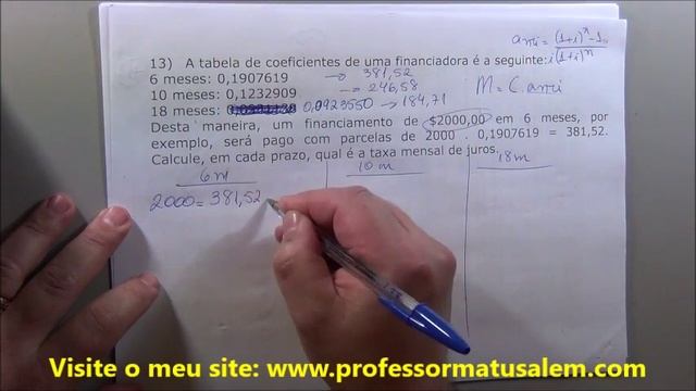 MF - Amortização composta - exercícios 13 смотреть онлайн