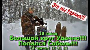 10 заезд Большой круг Удачно!!!! Попался Соболь!!! (1 часть) 10 01 24