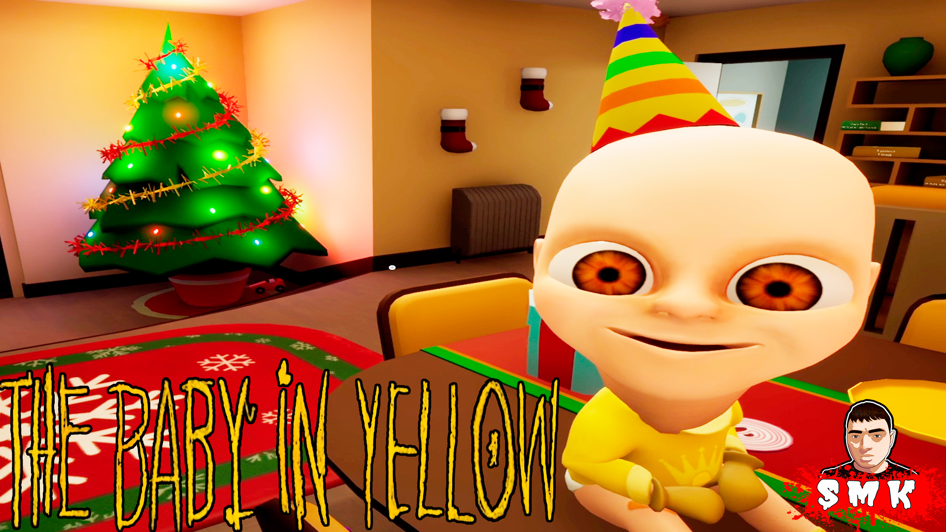 Скачай игру желтый новогодний малыш. Игра младенчик в желтом. Малыш в желтом новый год. The Baby in Yellow новый год. The Baby in Yellow Рождественская глава.