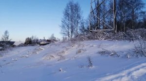 лэп 220кв треск проводов в мороз