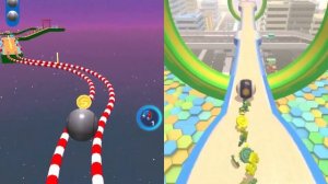 ?Sky rolling ball 3D VS Action ball | Walkthrough | Android Gameplay |