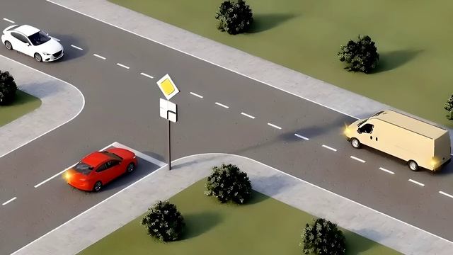 Кому водитель красного автомобиля уступает? смотреть онлайн