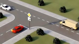 Кому водитель красного автомобиля уступает?