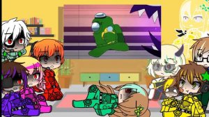 Among us Rodamrix characters react to the original story part 13 + Glitchy's family