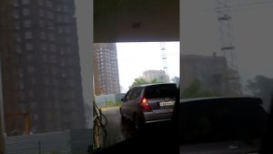 Град В Новосибирске 12.07.14 (A sudden hail storm in Novosibirsk (Russia)