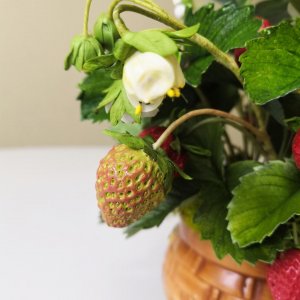 Заготовка Клубники из реанимированной глины(холодный фарфор).mp4