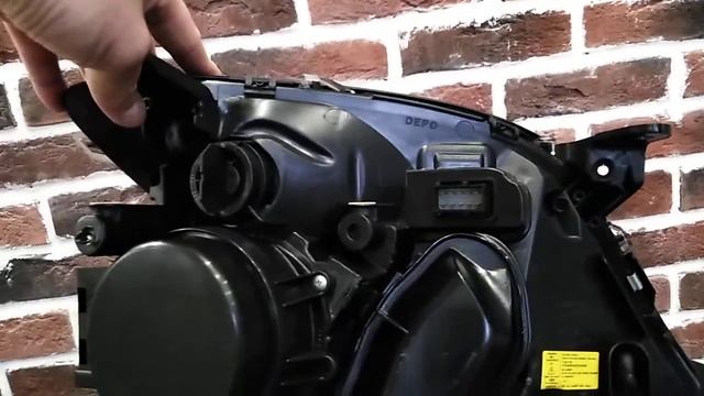 Opel Vectra C Опель Вектра С Фара передняя под корректор ксенон внутри хром Depo Тайвань от 2002 смотреть онлайн