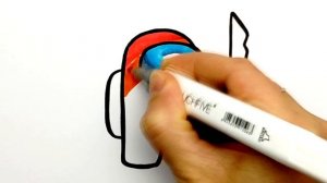 Как нарисовать Амонг Ас Предателя. How to draw Among Us Impostor. Among Us character drawings