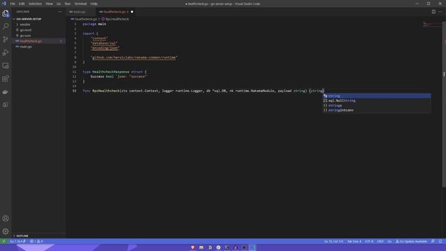 Nakama Server Runtime Code Project Setup using Go