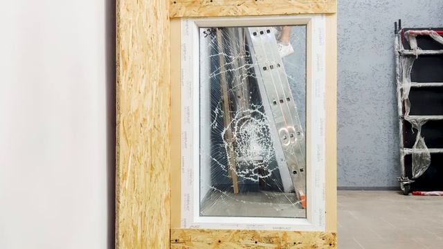Бронеплёнка для окон. Реальный Краш-Тест. ШОК! Защита от осколков. Защитная пленка в действии.