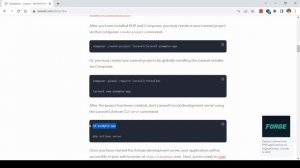 Пример установки Laravel с помощью composer