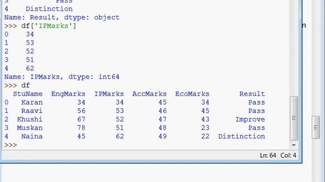 selecting deleting adding columns in dataframes: Topic of Class XII IP смотреть онлайн