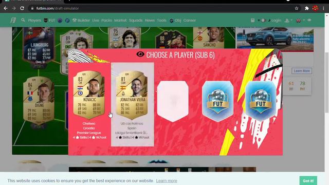 Trying to get 191| FIFA 22 Draft Simulator| FUTBIN| W or L