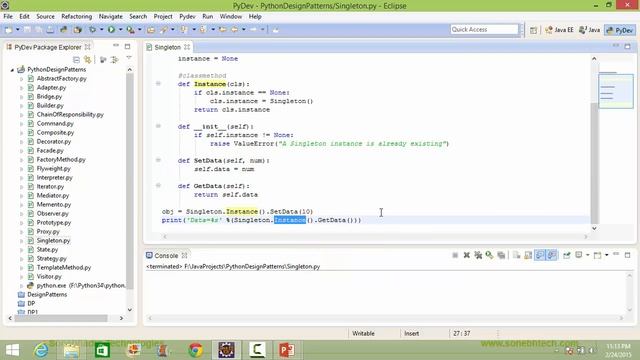 Singleton Design Pattern In Python
