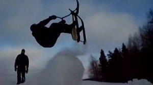 Снегокат, видео трюки