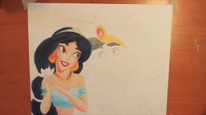 Drawing: JASMINE & ALADDIN | Disney | BUDGET ART