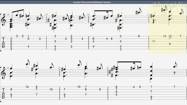 Guitar TAB - Aleksander Tansman : IV Barcarola | Tutorial Sheet Lesson #iMn смотреть онлайн