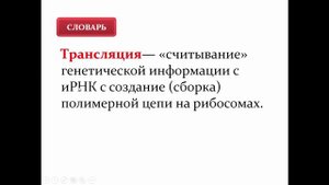 Биология 9 класс. Биосинтез белка в живой клетке. Людмила Ивановна. Profi-Teacher.ru