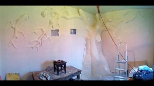 декоративная  штукатурка  на  фасаде  дома  ,барельеф  , фонтан.  мастер Генадий  Барельеф Декор.