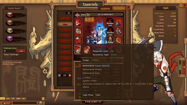 Unlimited Ninja S38 gg99 Account Overview 2