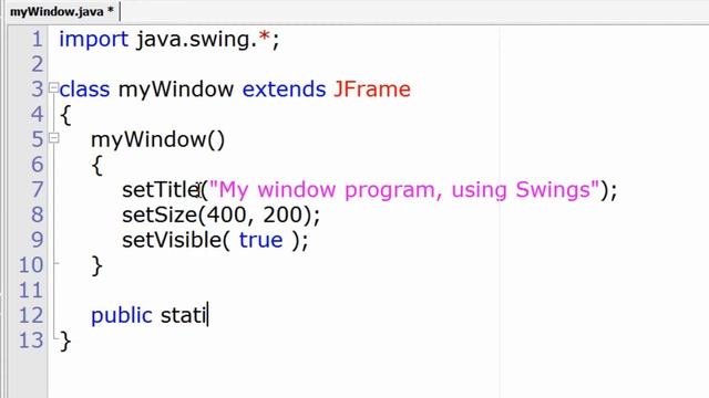 Creating Simple Window in Java: Using Swings смотреть онлайн