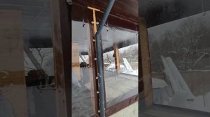 Мягкие Окна установка зимой , с полиуретановой дверью