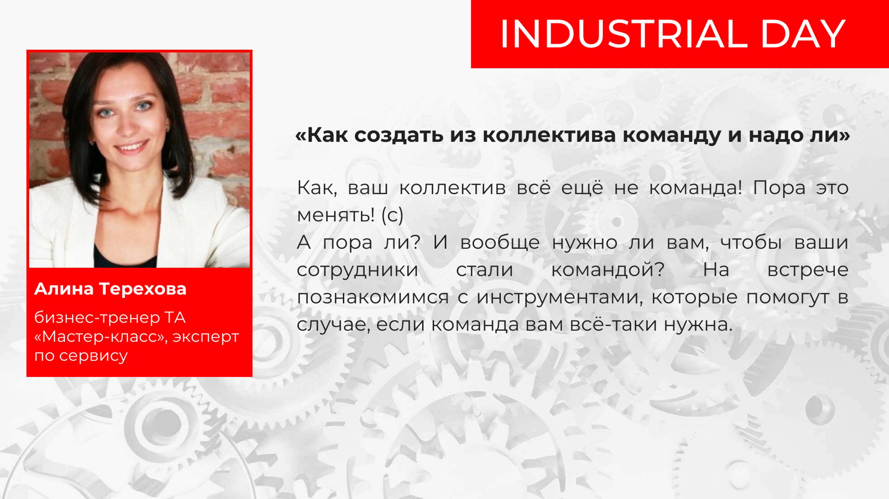 Как создать из коллектива команду и надо ли? Фрагмент онлайн-конференции Industrial Day 2023