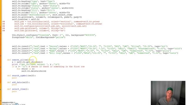 TreeView Example Python gui tkinter delete all смотреть онлайн