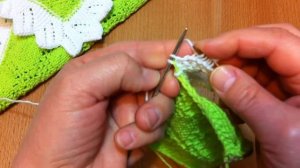 Обвязка изделия (пледа) каймой спицами | Strapping the knits trim with knitting needles