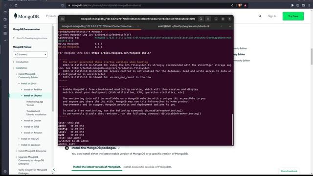 MongoDB Installation and Configuration for connecting from Internet | HINDI | смотреть онлайн