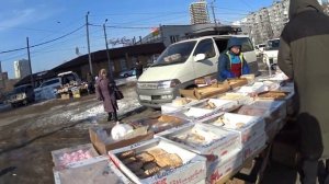 ВЛАДИВОСТОК. РЫБНЫЙ РЫНОК НА 3-Й РАБОЧЕЙ. ЦЕНЫ НА ЯРМАРКЕ! РЫБА КРАБ ИКРА ГРЕБЕШОК МЁД ОРЕХИ САЛАТЫ