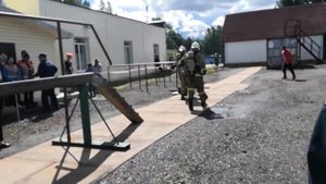 Полоса препятствий ОГПС Подпорожского района. Соревнования по ГДЗС 2020.
