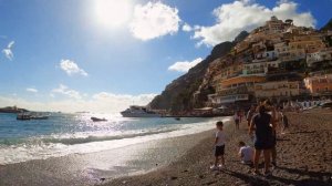 POSITANO - Amalfi Coast, Italy - Walk on the beach of Positano - 2022 - 4K