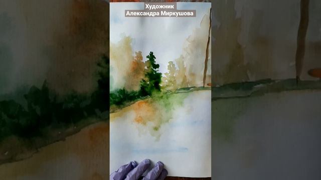 Как нарисовать ствол дерева. Художник Александра Миркушова